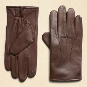 Banana Republic Men's Dark Brown Leather Dress Gloves L/XL NWT